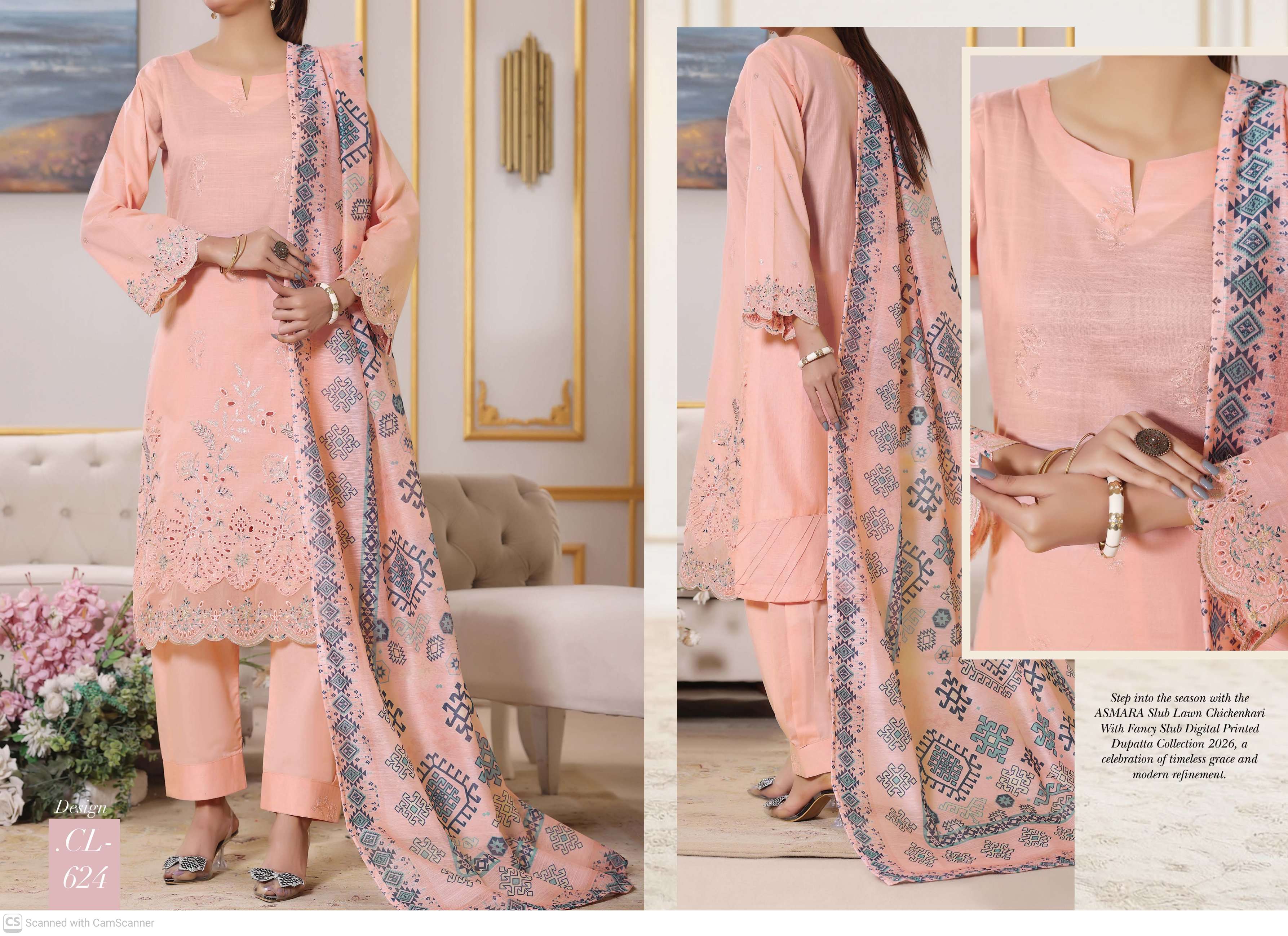 ASMARA Slub Lawn Chickenkari Collection 2026