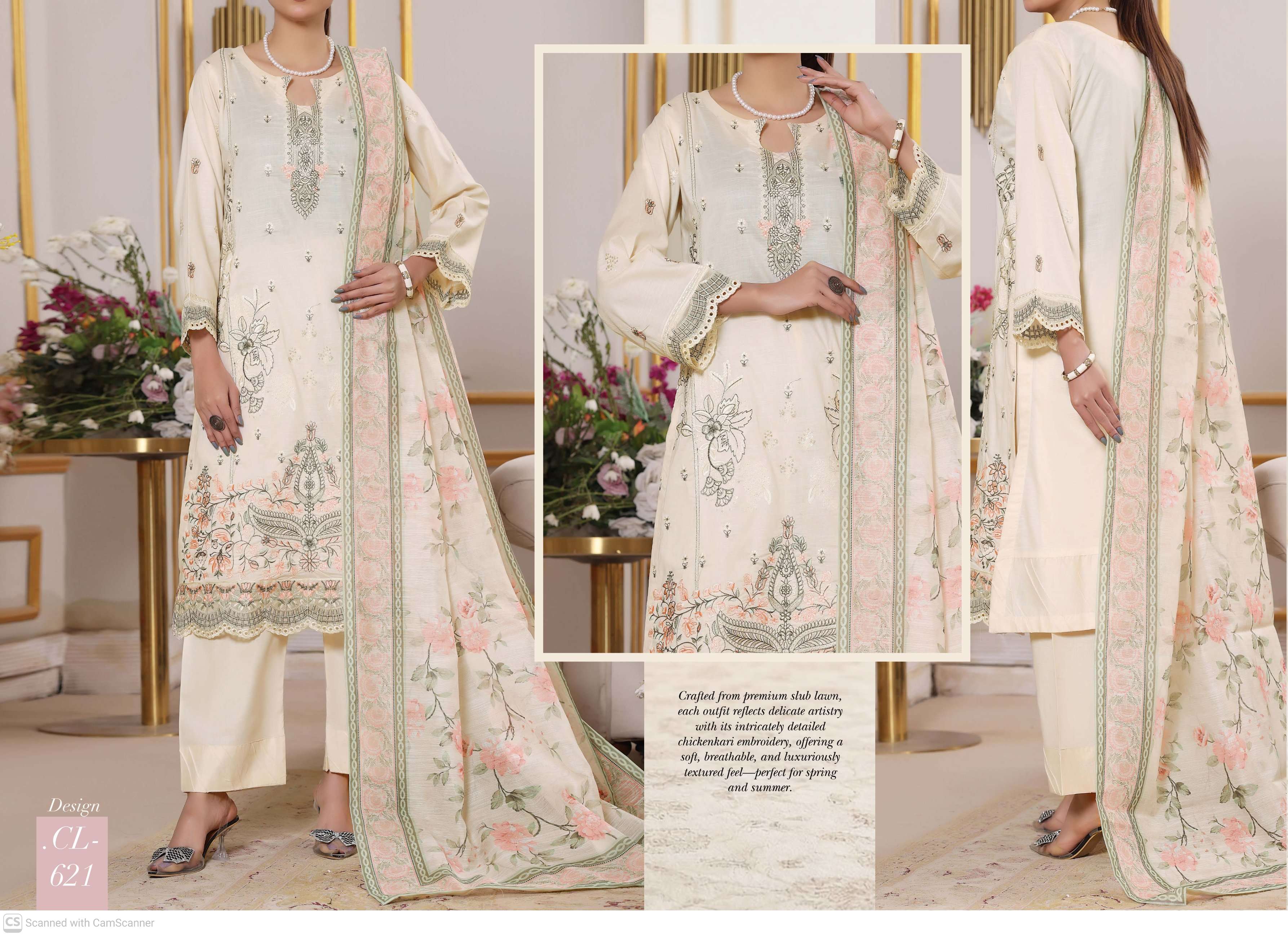 ASMARA Slub Lawn Chickenkari Collection 2026